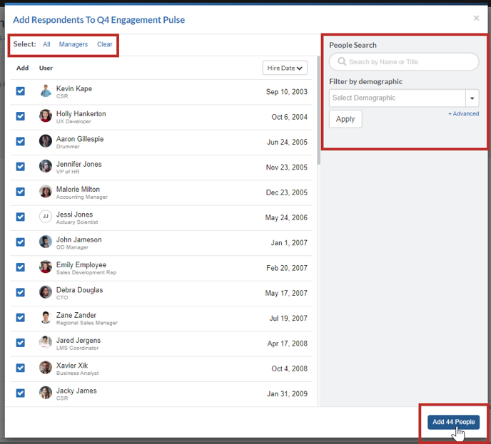 Add respondents to Pulse-1