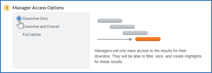 Downline only manager access setting