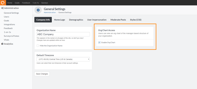 Org Chart Access