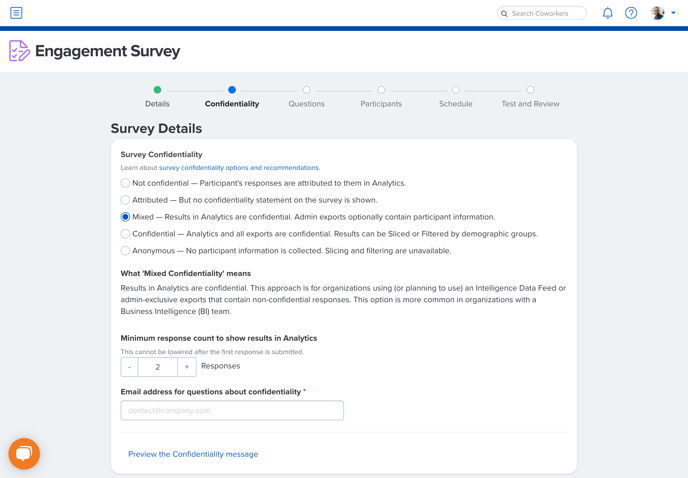 Survey-Confidentiality