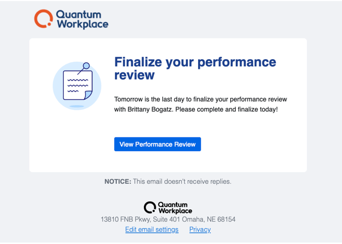 Employee Last Finalize