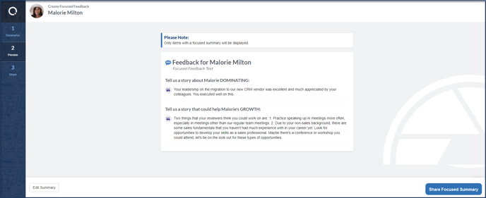 Share Focused Summary button 2