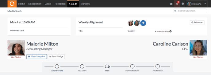 Weekly alignment