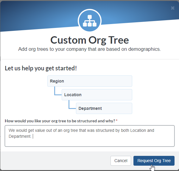 add custom org tree context