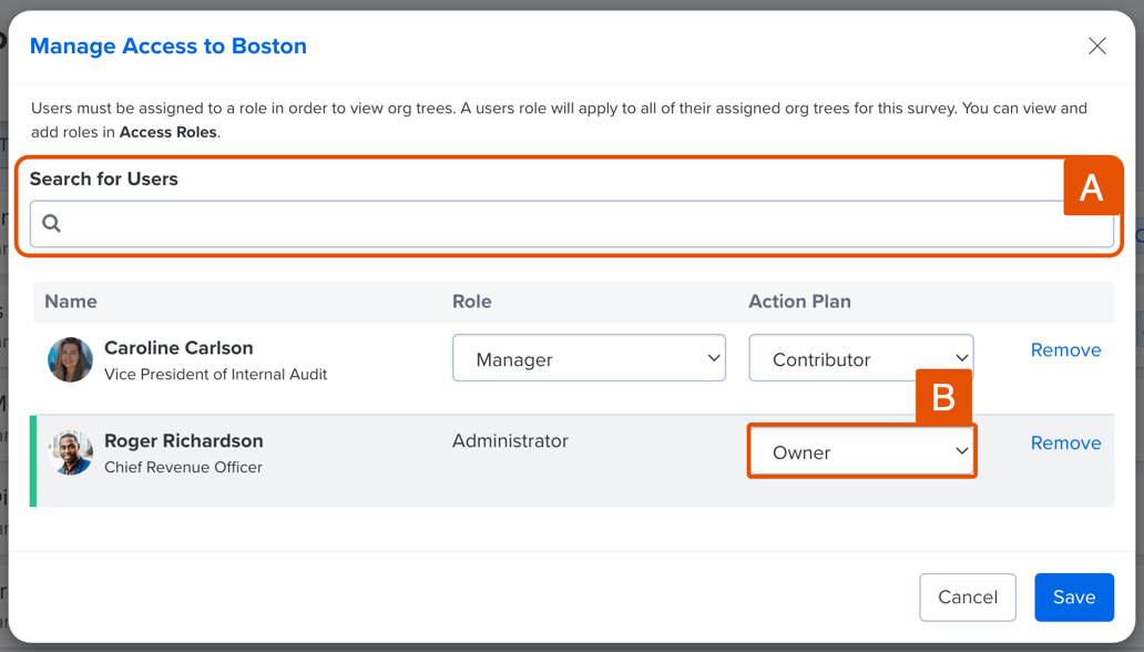 Assign Users to an Action Plan