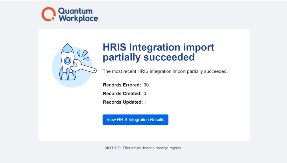HRIS Integration Notifications