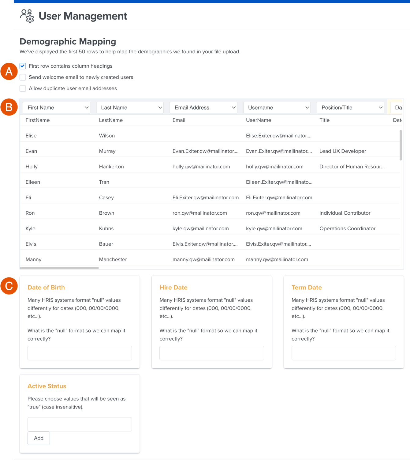 Bulk User Management